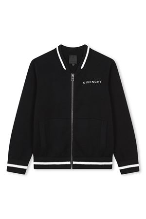 black cotton cardigan GIVENCHY KIDS | H3031309B